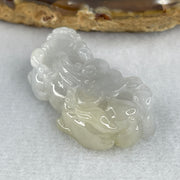 Special Natural Type A Lavender with Yellowish Spot Jadeite Male Pixiu Pendant 22.49g 40.3 by 20.8 by 12.3mm - Huangs Jadeite and Jewelry Pte Ltd