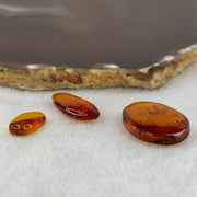Natural Amber for Setting (Set of 3) 3.44g 30.8 by 21.3 by 8.6mm 1.08g 25.4 by 11.4 by 6.7mm 0.56g 17.2 by 9.2 by 5.9mm - Huangs Jadeite and Jewelry Pte Ltd