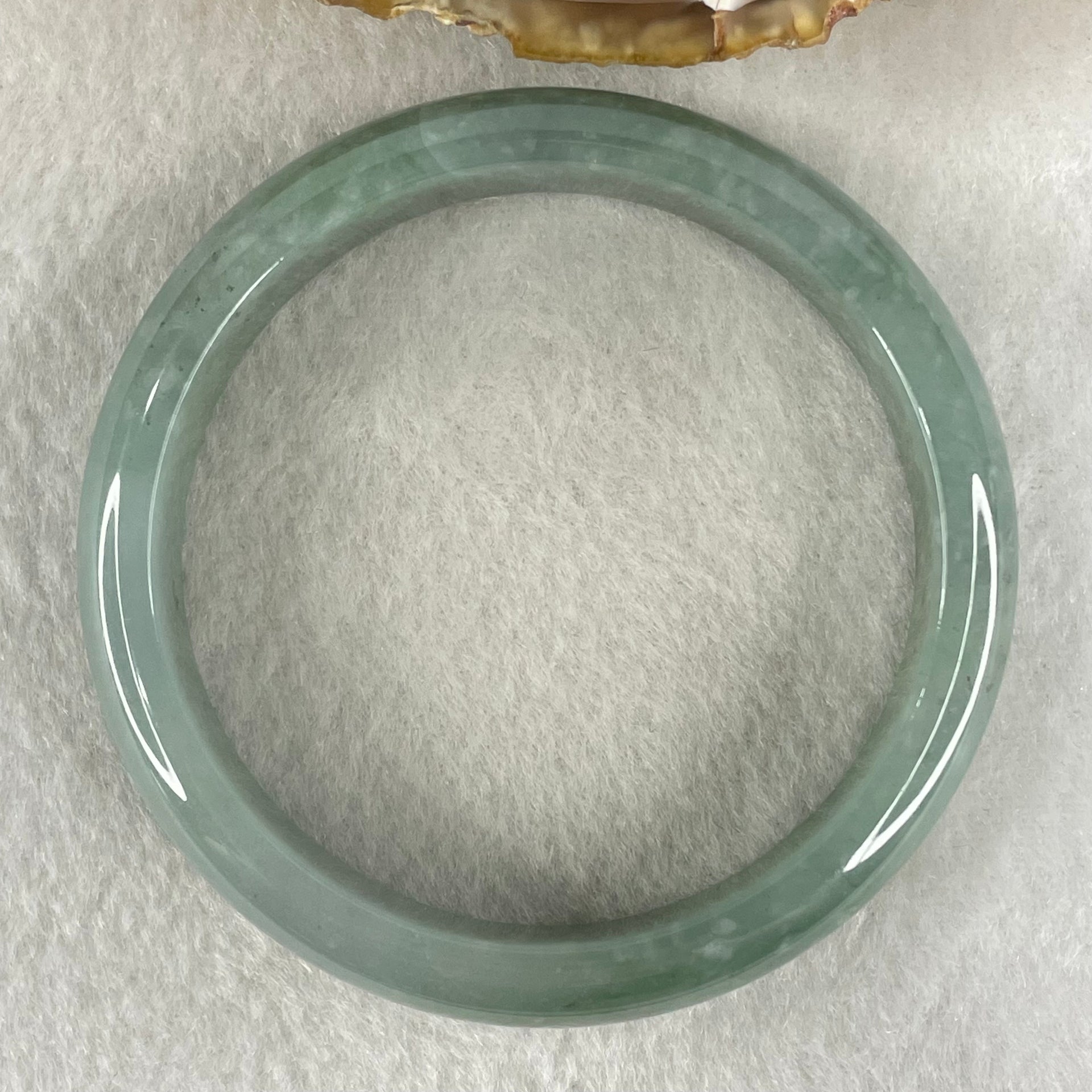 Type A Blueish Green Jadeite Bangle 48.91g Inner Diameter 57.1mm 12.9 by 7.2mm (Internal Line) - Huangs Jadeite and Jewelry Pte Ltd