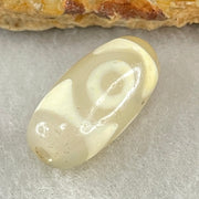 Natural Powerful Tibetan Old Oily Agate 3 Eyes Dzi Bead Heavenly Master (Tian Zhu) 三眼天诛 2.93g 20.0 by 10.2mm - Huangs Jadeite and Jewelry Pte Ltd