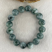 Certified Natural Type A Lavender with Old Mine Green Piao Hua Jadeite Beads Bracelet | 17cm (66.69g | 16 Beads 13.4mm | Crown, Heart & Third Eye Chakra Harmony, Regal Prosperity & Peace Shield) - Huangs Jadeite and Jewelry Pte Ltd