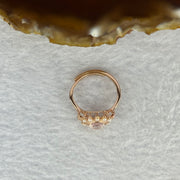 Natural Morganite in 925 Sliver Rose Gold Color Ring (Adjustable Size) 2.39g 7.8 by 6.6 by 4.6mm - Huangs Jadeite and Jewelry Pte Ltd