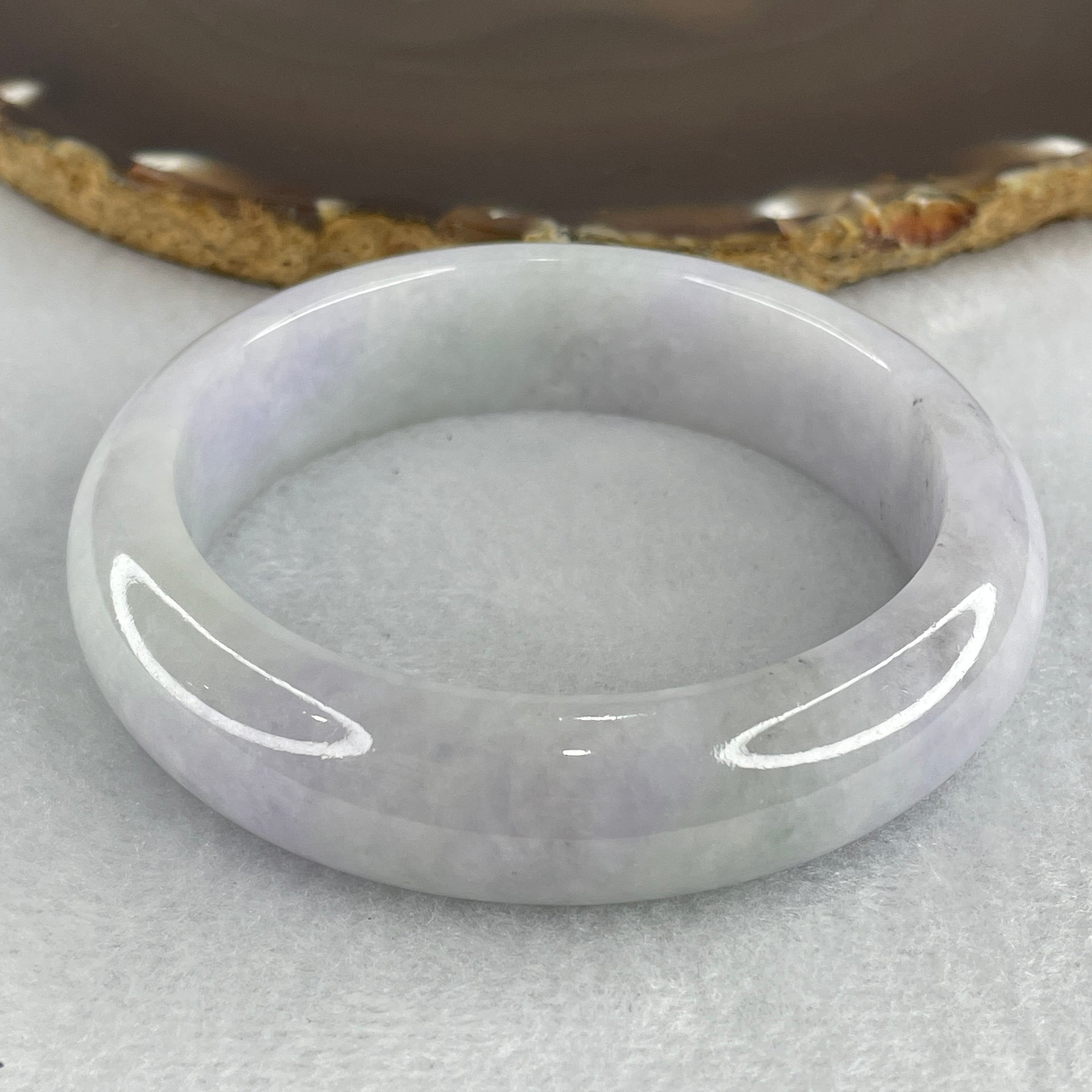 Certified-Natural-Type-A-Light-Lavender-with-Green-Patches-Jadeite-Bangle-78.913g-Internal-Diameter-57.4mm-15.7-by-9.1mm-(Close-to-Perfect)