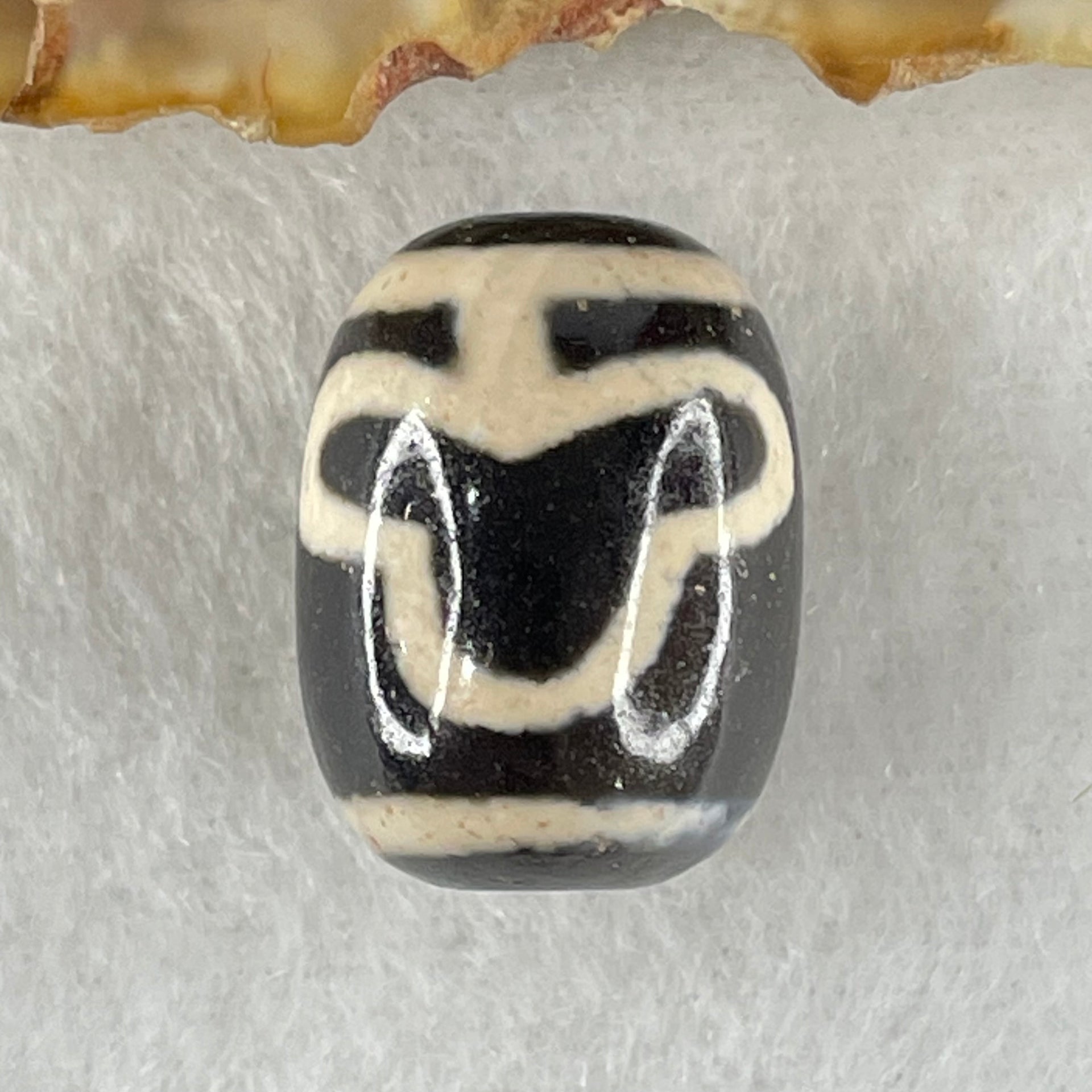 Natural Powerful Tibetan Old Oily Agate Double Bodhi Tree Dzi Bead Heavenly Master (Tian Zhu) 菩提树天珠 4.76g 17.7 by 13.4mm - Huangs Jadeite and Jewelry Pte Ltd