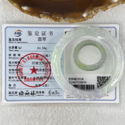 Type A Lavender and Green Jadeite Prosperity Flower Bangle 64.58g Internal Diameter 54.7mm 14.7 by 9.6mm (Internal Lines) - Huangs Jadeite and Jewelry Pte Ltd