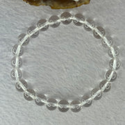 Natural Clear Quartz Bracelet 天然白水晶手链 18.55g 16.5cm 8.4mm 24 Beads - Huangs Jadeite and Jewelry Pte Ltd