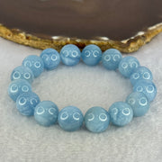 Natural Aquamarine Beads Bracelet 57.78g 17.5cm 13.9mm 16 Beads - Huangs Jadeite and Jewelry Pte Ltd