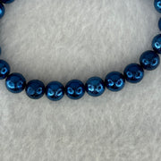 Natural Meteorite Blue Color Beads Bracelet 88.65g 17.5cm 10.3mm 20 Beads - Huangs Jadeite and Jewelry Pte Ltd