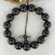 Natural India Zitan Sandalwood 小叶字檀木 Beads Bracelet Sinking Type 27.07g 14.8 mm 15 Beads - Huangs Jadeite and Jewelry Pte Ltd