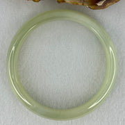 Type A Translucent Semi Icy Jelly Light Green Jadeite Bangle Internal Diameter 56.8mm 45.95g 12.6 by 7.0mm (Very Slight External Rough) - Huangs Jadeite and Jewelry Pte Ltd