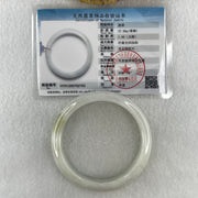 Natural Type A Faint Green Faint Lavender Jadeite Bangle 37.88g Inner Diameter 53.3mm 10.4 by 7.6mm (Very Very Slight Internal Lines) - Huangs Jadeite and Jewelry Pte Ltd