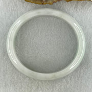 Natural Type A Faint Green Faint Lavender Jadeite Oval Bangle 39.13g Inner Diameter 54.4mm 12.5 by 6.5mm (Very Very Slight Internal Lines) - Huangs Jadeite and Jewelry Pte Ltd