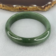 Type A Blueish Green Jadeite Oval Bangle Internal Diameter 58.7mm 38.10g 12.0 by 6.6mm (Very Fine Internal Lines) - Huangs Jadeite and Jewelry Pte Ltd