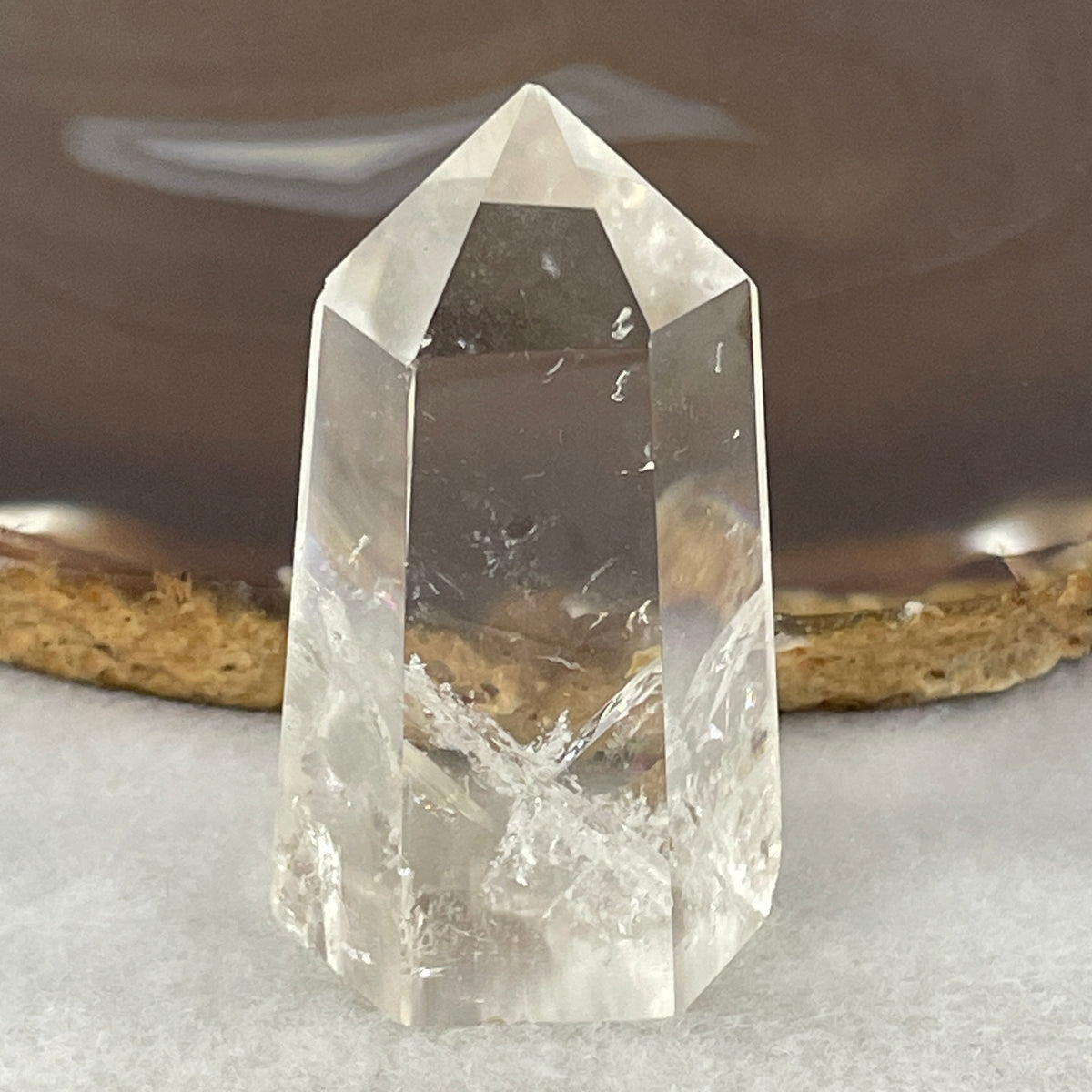 Good Grade Natural Clear Quartz Tower Display | (43.72g | 50.8 x 28.6 x 22.7mm | Healing Catalyst, "King of Crystals" Energy Focus & Space Purifier Tower, Feng Shui Energy Generator Catalyst)