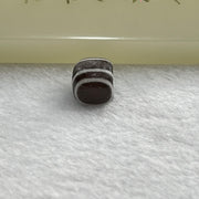 Tibetan Old 4 Lines Round Agate Dzi Bead 1.62g 10.6 by 10.1mm - Huangs Jadeite and Jewelry Pte Ltd