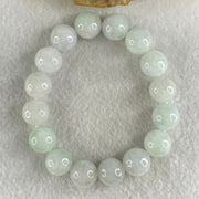 Type A Light Green Jadeite Beads Bracelet 46.38g 15cm 12.2mm 16 Beads - Huangs Jadeite and Jewelry Pte Ltd