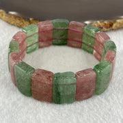 Natural Tourmaline Beads Shou Pai Bracelet 50.96g 16cm 19.0 by 12.7mm 16Beads - Huangs Jadeite and Jewelry Pte Ltd