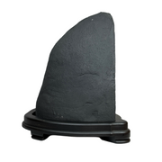 Natural Triangular Shape Amethyst Cave with Wooden Display 12,879.2g 285.0 by 240.0 by 300.0mm - Huangs Jadeite and Jewelry Pte Ltd