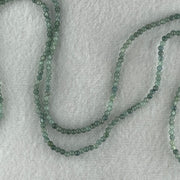 Natural Blue Tourmaline Crystal Beads Necklace 8.87g 72cm 2.9mm 302Beads - Huangs Jadeite and Jewelry Pte Ltd