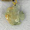 Type A Green Yellow Red with Blueish Green Piao Hua Jadeite Angelfish Pendent 43.67g 51.0 by 45.5 by 13.8 mm - Huangs Jadeite and Jewelry Pte Ltd