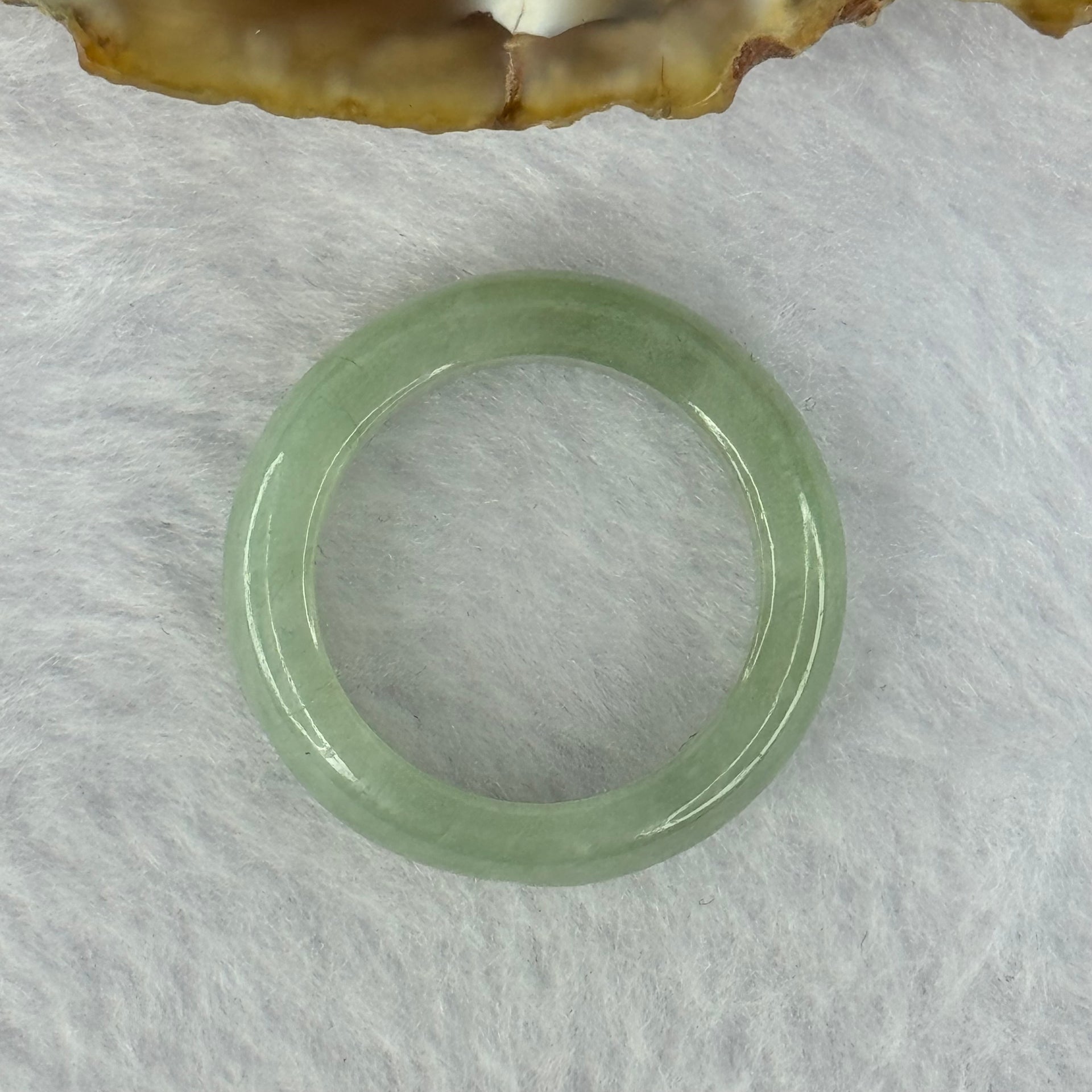 Type A Green Jadeite Ring 4.17g 6.5 by 3.5mm US7.1 HK15.5 (Very Slight External Rough) - Huangs Jadeite and Jewelry Pte Ltd
