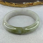 Type A Lavender with Green Patches Jadeite Bangle 56.41g Internal Diameter 55.7mm 13.6 by 8.3mm (Internal Lines) - Huangs Jadeite and Jewelry Pte Ltd