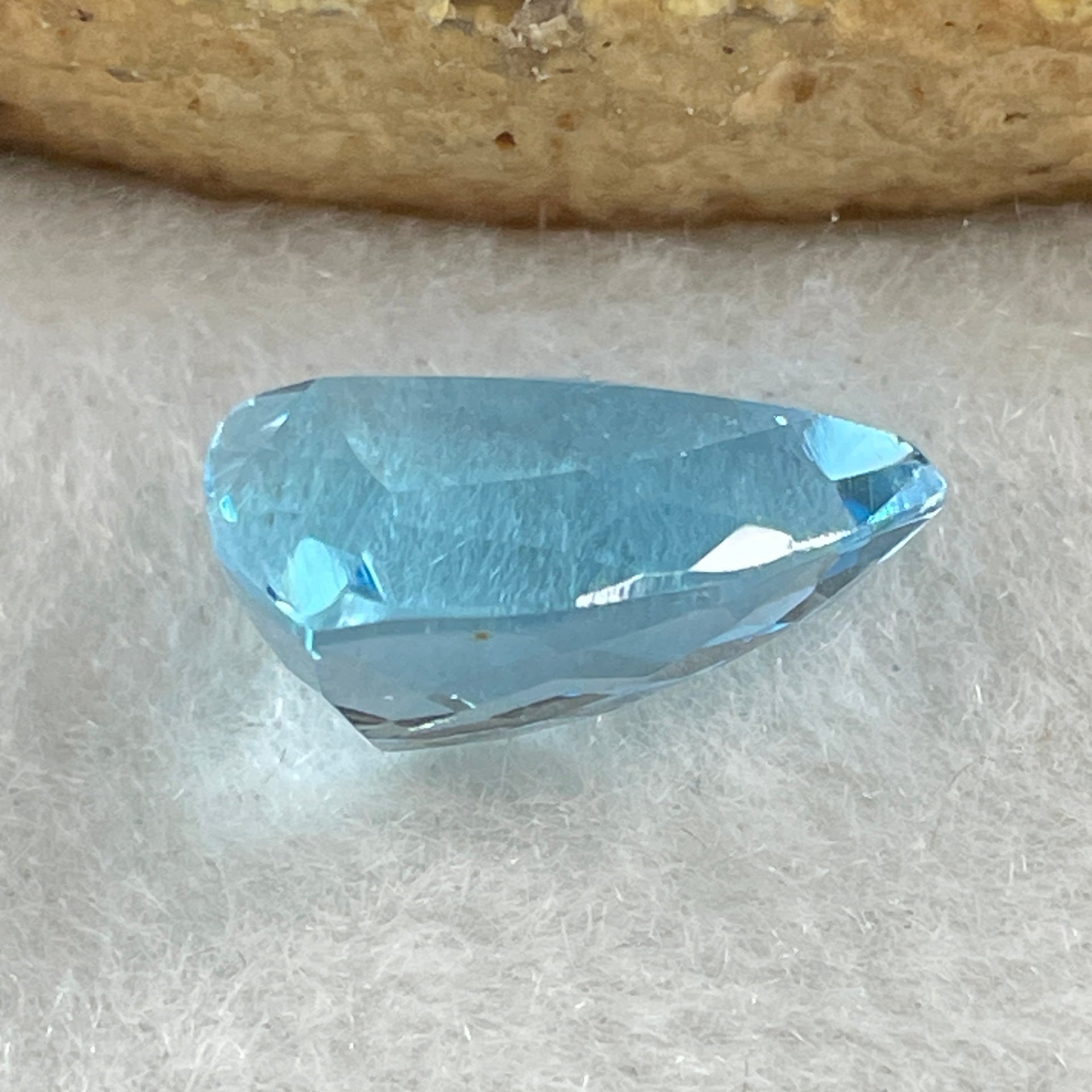 Natural Sky Blue Topaz Trillion Shape 7.69ct 14.4 by 10.2 by 6.9mm - Huangs Jadeite and Jewelry Pte Ltd