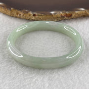 Type A Jelly Full Light Green Jadeite Oval Bangle Internal Diameter 53.7mm 31.30g 9.7 by 7.0mm (Very Very Slight Internal Lines) - Huangs Jadeite and Jewelry Pte Ltd