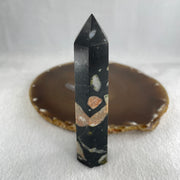Natural Green Jasper Quartz Tower Display 121.93g 110.5 by 28.5 by 25.4mm - Huangs Jadeite and Jewelry Pte Ltd