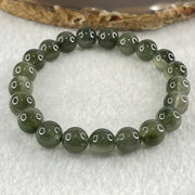 Good Grade Natural Cats Eye Green Rutilated Quartz Beads Bracelet 22.71g 16cm 9.3mm 21 Beads - Huangs Jadeite and Jewelry Pte Ltd