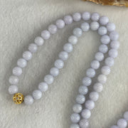 Type A Full Lavender Jadeite Beads Necklace 57.74g 66cm 7.0mm 98 Beads - Huangs Jadeite and Jewelry Pte Ltd