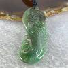 Type A Dark Green and Light Green with Grey Wuji Jadeite Phoenix Pendent 12.20g 45.6 by 21.6 by 5.0 mm - Huangs Jadeite and Jewelry Pte Ltd