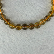 Natural Copper Rutilated Quartz Beads 銅髮晶 12.86g 15cm 7.3mm 26 Beads - Huangs Jadeite and Jewelry Pte Ltd