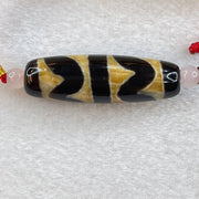 Natural Powerful Tibetan Old Oily Agate Double Tiger Tooth Daluo Dzi Bead Heavenly Master (Tian Zhu) 双虎呀天诛 8.54g 38.0 by 11.9 mm - Huangs Jadeite and Jewelry Pte Ltd