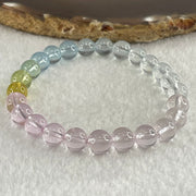 Very Very High Grade Transparent Natural Morganite Beryl Beads Bracelet 15.31g 15.5mm 7.8mm 25 Beads - Huangs Jadeite and Jewelry Pte Ltd
