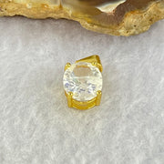 Natural Madagascar Blue Moonstone in S925 Silver Gold Color Pendant 1.24g 10.0 by 8.0 by 5.0mm - Huangs Jadeite and Jewelry Pte Ltd