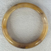 Peach Yellow Purple Quartzite Jade Bangle 天山玉手镯 63.0mm 75.54g 18.4 by 9.9mm - Huangs Jadeite and Jewelry Pte Ltd