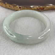 Certified Type A Light Green with Green Piao Hua Jadeite Bangle Internal Diameter 50.6mm 40.98g 11.2 by 7.6mm (Close to Perfect ) - Huangs Jadeite and Jewelry Pte Ltd
