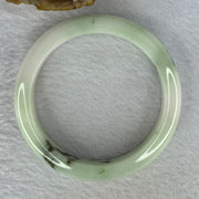 Type A Light Green Lavender Yellow with Moss Green Patches Jadeite Bangle Internal Diameter 57.5mm 72.52g 15.2 by 8.7mm (Very Fine External Rough) - Huangs Jadeite and Jewelry Pte Ltd