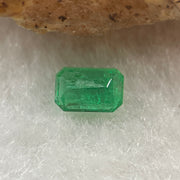 Natural Colombia Vivid Green Emerald (Beryl) Cut-Cornered Rectangular Step cut 0.41ct 5.7 by 3.8 by 2.3mm - Huangs Jadeite and Jewelry Pte Ltd