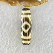 Natural Powerful Tibetan Old Oily Agate 2-Eye Vajra Dzi Bead Heavenly Master (Tian Zhu) 二眼天珠 7.81g 38.4 by 11.5mm - Huangs Jadeite and Jewelry Pte Ltd