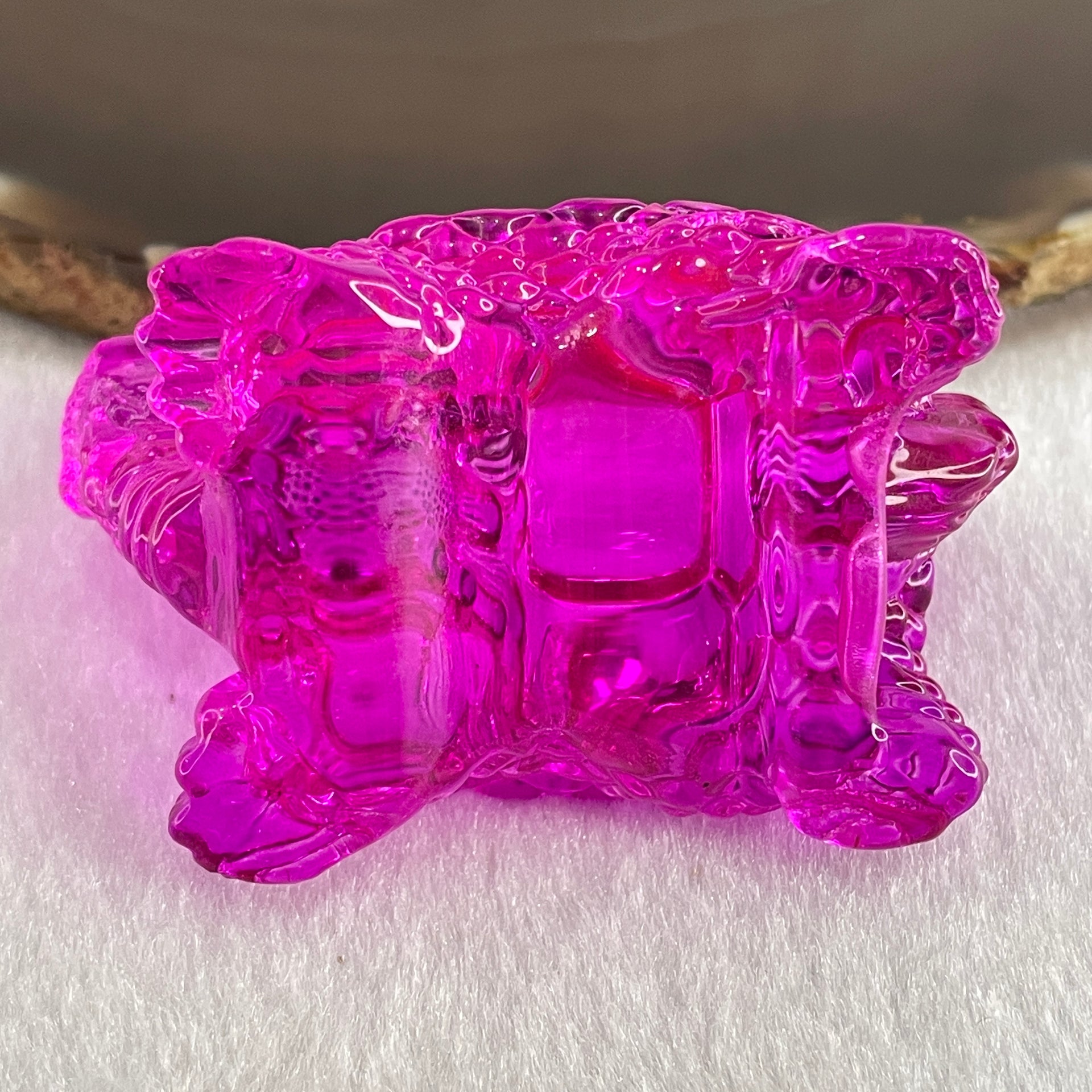 Natural Pink Liuli Dragon Turtle Display 67.93g 60.6 by 37.3 by 36.8mm - Huangs Jadeite and Jewelry Pte Ltd