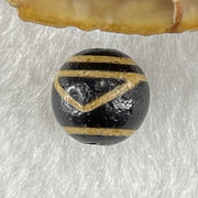 Natural Powerful Tibetan Old Oily Agate 1 Eye with Mountain Support Dzi Bead Heavenly Master (Tian Zhu) 一眼天诛 1.45g 10.3 by 10.3mm - Huangs Jadeite and Jewelry Pte Ltd