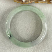 Type A Green Lavender with Dark Green Piao Hua Jadeite Bangle 58.88g Internal Diameter 52.7mm 12.9 by 8.7mm (Internal Lines with External Rough, Burnt) - Huangs Jadeite and Jewelry Pte Ltd