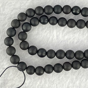 Natural Dark Matt Black Amber Beads Necklace 天然大黑天翁琥珀项链 11.40g 58cm 5.7mm 108 Beads - Huangs Jadeite and Jewelry Pte Ltd