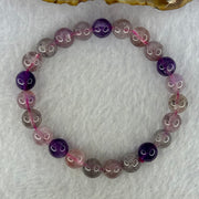 Natural Super 7 Beads Bracelet 17.72g 15.5cm 8.4mm 23 Beads - Huangs Jadeite and Jewelry Pte Ltd