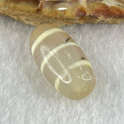 Natural Powerful Tibetan Old Oily Agate 3-Lines Dzi Bead Heavenly Master (Tian Zhu) 三行天诛 3.34g 20.1 by 10.6mm - Huangs Jadeite and Jewelry Pte Ltd