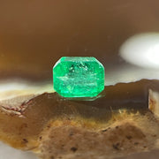 Natural Colombia Vivid Green Emerald (Beryl) Cut-Cornered Rectangular Step cut 0.46ct 5.4 by 4.0 by 3.2mm - Huangs Jadeite and Jewelry Pte Ltd