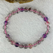 Above Average Grade Natural Super 7 Crystal Beads Bracelet 天然超级七水晶珠手链 11.25g 15cm 6.9mm 28 Beads - Huangs Jadeite and Jewelry Pte Ltd