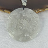 Type A Faint Greyish Lavender Jadeite Dragon with Pixiu Pendent 36.87g 54.4 by 7.0mm - Huangs Jadeite and Jewelry Pte Ltd